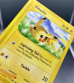 Pikachu 124/165 Pokemon Expedition (2002) Nintendo E-Reader Common TCG LP+/NM - Image 3