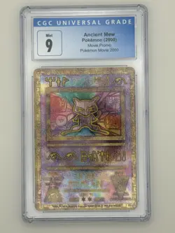 CGC 9 (Blue Label) MINT Ancient Mew 2000 Movie Promo Reverse Holo Pokemon Card - Image 1
