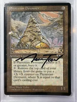 Phyrexian Devourer Autographed (AU) Alliances PSA 6 Card 9 Auto - Image 4