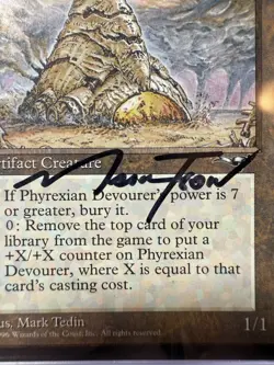 Phyrexian Devourer Autographed (AU) Alliances PSA 6 Card 9 Auto - Image 5