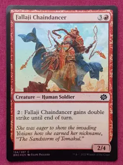 Magic The Gathering THE BROTHERS' WAR FOIL FALLAJI CHAINDANCER red card MTG - Image 1