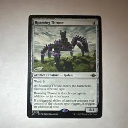 Roaming Throne Magic: The Gathering Card Artifact Creature Golem Promo Pack Reg. - Image 1