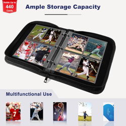 Mlikero 4 Pocket Trading Card Binder, 440 Slots, Fits MTG, TCG, Baseball Cards - Image 4