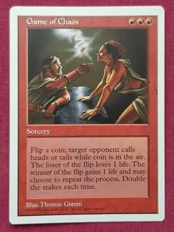 Magic The Gathering 5TH EDITION GAME OF CHAOS red card MTG FIFTH - Image 1