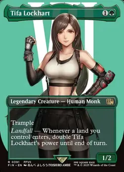 1 x Tifa Lockhart - Borderless - Final Fantasy - NM-Mint - MTG - Image 1
