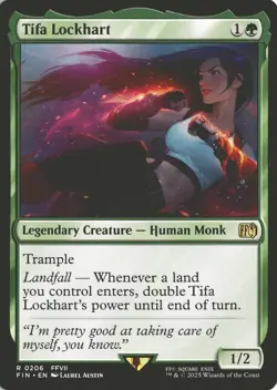 MTG Tifa Lockhart (0206) *Foil* Base Rare Final Fantasy MT/NM Combined Ship - Image 1
