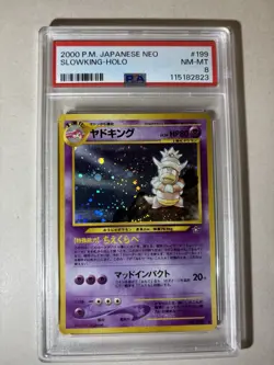 SLOWKING #199 PSA 8 • 2000 Pokemon Japanese Neo Near Mint - Mint HOLO!!!!! - Image 2