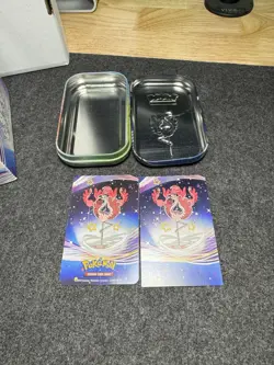 Pokemon Paldean Fates Display Box w/ 11 EMPTY Mini Tins w/ stickers ** No Cards* - Image 3