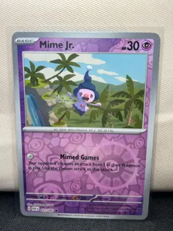 Pokemon Mime Jr. SV: Paldean Fates 031/091 Near Mint NM Reverse Holo 031/091 [ - Image 1