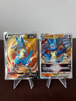 Pokemon TCG Lucario V and VSTAR SWSH213 And SWSH214 Near Mint - Image 1