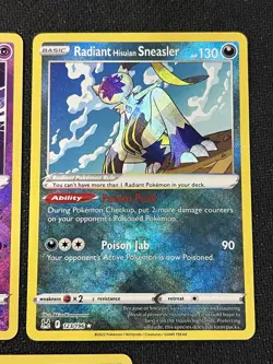 Lot Of 3 Radiant Pokemon Cards - Alakazam, Jirachi, Sneasler - Silver Tempest NM - Image 3