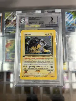 Pokemon Raikou Neo Revelation 1st Edition Holo Rare #13 BGS 9 - Image 1