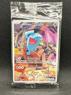 Team Rocket's Wobbuffet 203 Promo Pokemon Destined Rivals ETB Promo Sealed - Image 1