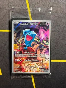 Team Rocket's Wobbuffet 203 Promo Pokemon Destined Rivals ETB Promo Sealed - Image 1