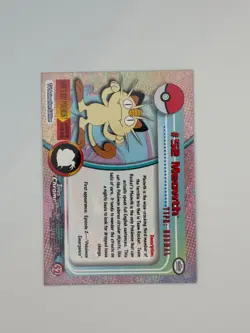 Base Chrome | Pokemon 2000 Topps Chrome | Meowth #52 - Image 2
