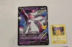 Pokemon Dark Sylveon v SWSH134 Celebrations Jumbo Black Star Promo Card - Image 1