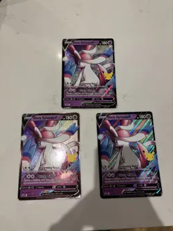 Pokemon Dark Sylveon v SWSH134 Celebrations Jumbo Black Star Promo Card - Image 2