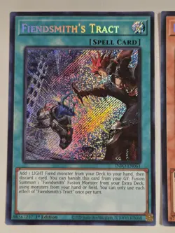 Fiendsmith's Tract INFO-EN061 + Fabled Lurrie BLMM-EN104 Secret Rare Yugioh Set - Image 2