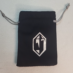 Final Fantasy MTG Promo Felt Dice Bag Only FF WPN Black and Blue Crystal - Image 1
