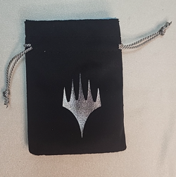 Final Fantasy MTG Promo Felt Dice Bag Only FF WPN Black and Blue Crystal - Image 2