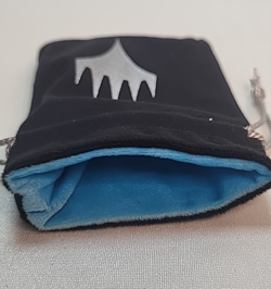 Final Fantasy MTG Promo Felt Dice Bag Only FF WPN Black and Blue Crystal - Image 3