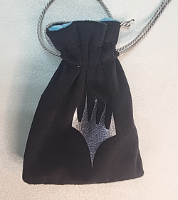 Final Fantasy MTG Promo Felt Dice Bag Only FF WPN Black and Blue Crystal - Image 4