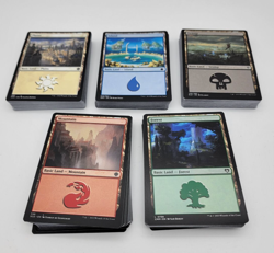 100 Magic the Gathering Basic Land Cards Lot - 20 of each type - Image 1