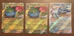Pokemon 3 Card Lot 2 Venusaur 1 Blastoise Stellar Crown Stamped - Image 1