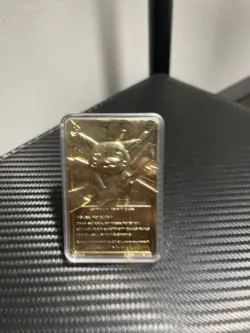 1999 Pokemon Burger King Pikachu Gold Plated Metal Card - Image 2