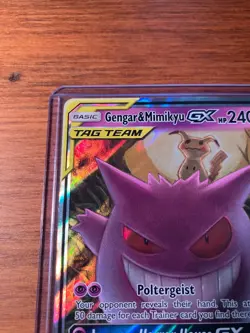 Pokemon TCG Gengar & Mimikyu GX Holo Ultra Rare Card Sun & Moon Team Up 53/181 - Image 2