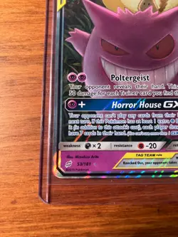 Pokemon TCG Gengar & Mimikyu GX Holo Ultra Rare Card Sun & Moon Team Up 53/181 - Image 5