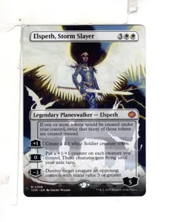 MTG SkeenAB Elspeth Storm Slayer BORDERLESS from TDM. NM. - Image 1