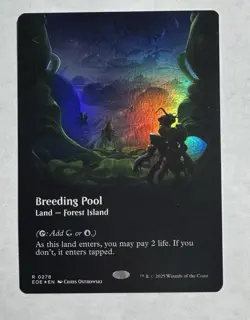 Breeding Pool (Borderless Foil - 0278) Edge of Eternities MtG Fast Shipping - Image 1