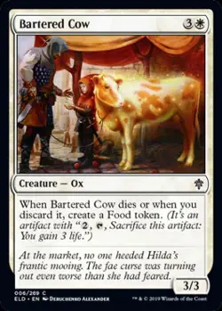 Bartered Cow - Near Mint MTG Throne of Eldraine - Image 1