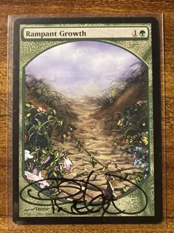 MTG💐Artist Signed RAMPANT GROWTH Full Art💐Players Reward PROMO NM/M T. Nielsen - Image 1