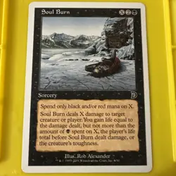 Soul Burn Ice Age Magic Karte MTG englisch (Seelenfeuer) - Image 1