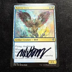 MTG Artist Proof Baleful Strix AP Nils Hamm C13 White Back Limited Collectible - Image 2