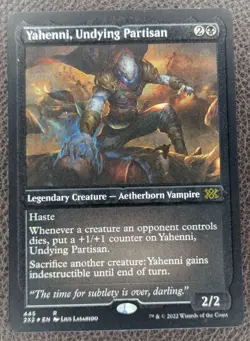 MtG Magic Yahenni Undying Partisan Foil Etched Rare 2X2 #445 Double Masters 2022 - Image 1