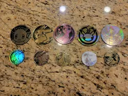 Pokemon Coin Lot Pikachu Dragonite 25th Celebrations Palkia Mew Eevee Arceus - Image 1
