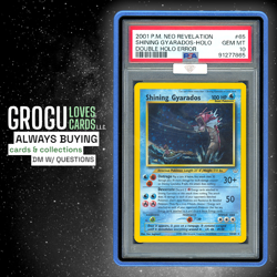 Pokemon - Neo Shining Gyarados DOUBLE HOLO ERROR #65 - PSA 10 & MBA Silver - Image 1