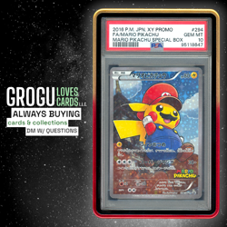 Pokemon - Japanese Poncho Pikachu Mario #294 - PSA 10 NEW CERT - Image 1