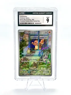 Pokemon TCG Charmander 2023 Pokemon SVP EN-SV Black Star Promo #044 CGC 9 - Image 1