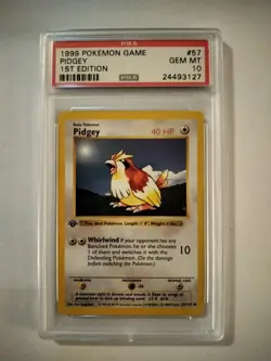 Pokemon Pidgey Base Set Shadowless 1st Edition #57 PSA 10 Gem Mint - Image 1