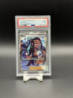 2020 Pokemon SWSH Vivid Voltage #183 Full Art Trainer NESSA PSA 9 MINT - Image 1