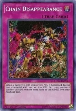 Yugioh! Chain Disappearance LCKC-EN094 1st edition Secret Rare NM - Image 1