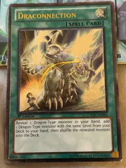 YuGiOh 1x Draconnection GAOV-EN086 Ultimate Rare 1st Ed Light Play - Image 2