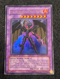 DP06-EN013 Evil Hero Malicious Fiend Ultra Rare 1st Edition NM Yugioh Card - Image 1