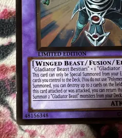 1x (VLP) - Gladiator Beast Gyzarus - GLD4-EN032 Gold Rare Limited Edition YuGiOh - Image 2