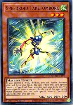 Yu-Gi-Oh! TCG Speedroid Taketomborg MAGO-EN098 1st Edition Near Mint - Image 1