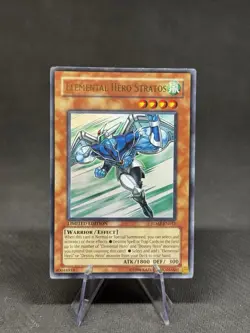 Yu-Gi-Oh! ULTRA RARE HOLO CARD ELEMENTAL HERO STRATOS JUMP-EN012 VLP - Image 1
